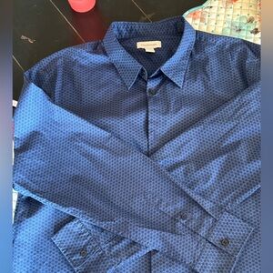 Calvin Klein Gray Geometric Shirt Size XL